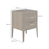 DI Designs Abberley Bedside | Brown | 2 Drawers - SantoLusso