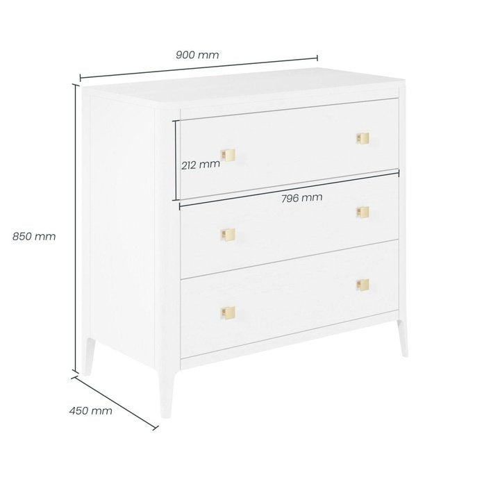 DI Designs Abberley Chest of Drawers | White - SantoLusso