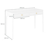 DI Designs Abberley Desk | White - SantoLusso