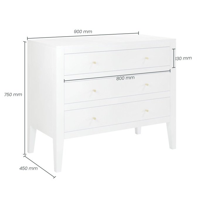 DI Designs Alton Chest of Drawers | White - SantoLusso