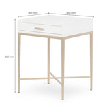 DI Designs Berkeley Bedside | White - SantoLusso