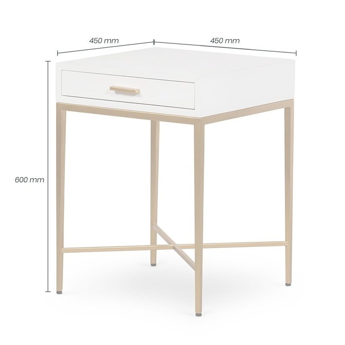 DI Designs Berkeley Bedside | White - SantoLusso