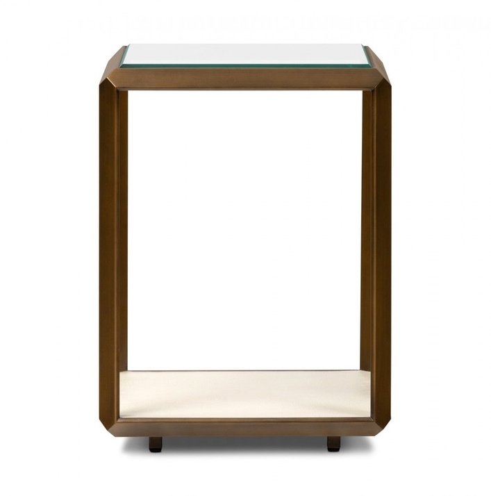 DI Designs Elmley End Table Ivory - SantoLusso