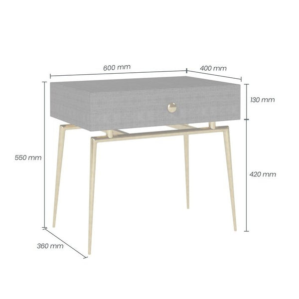 DI Designs Greyshott Bedside Table - SantoLusso