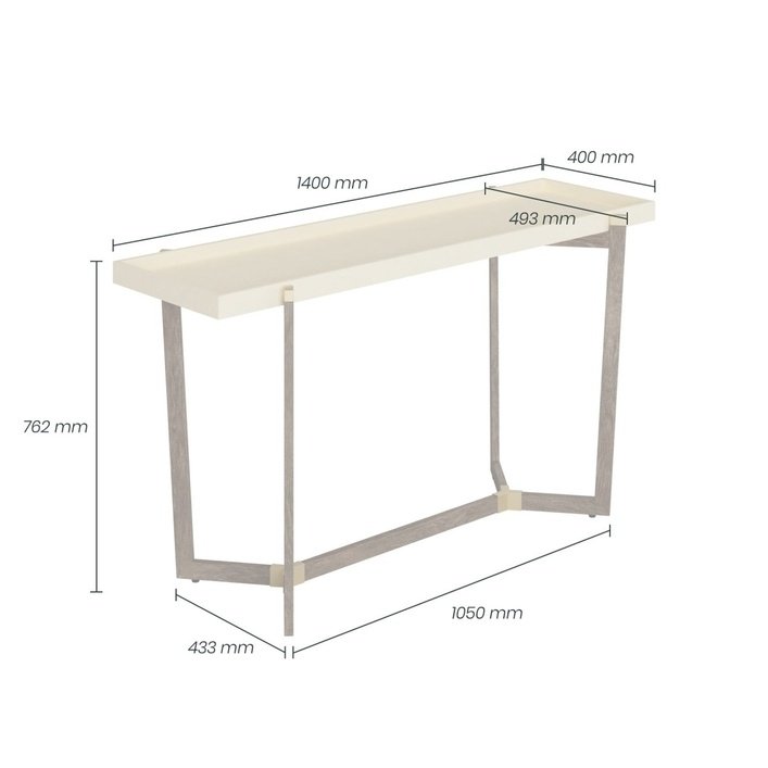 DI Designs Hambledon Console | Cream Shagreen - SantoLusso