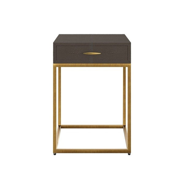 DI Designs Hampton Bedside | Brown Shagreen - SantoLusso