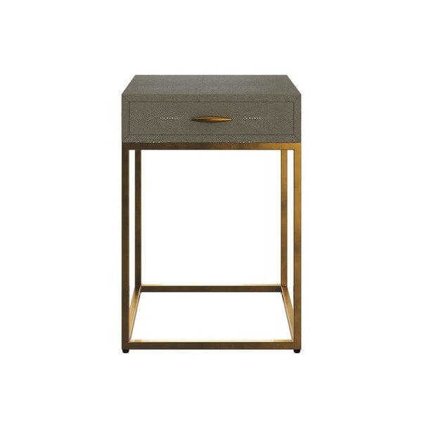 DI Designs Hampton Bedside | Grey Shagreen - SantoLusso