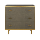 DI Designs Hampton Chest of Drawers | Grey Shagreen - SantoLusso