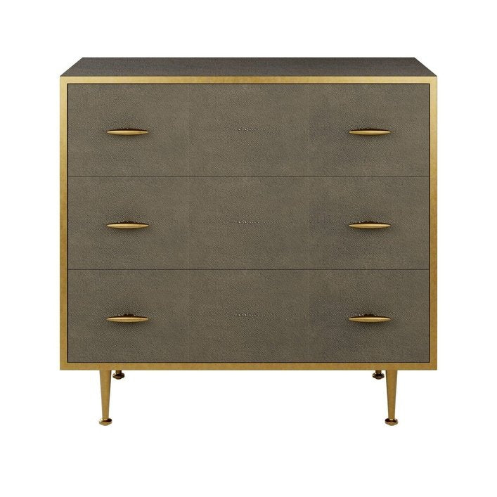 DI Designs Hampton Chest of Drawers | Grey Shagreen - SantoLusso