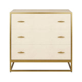 DI Designs Hampton Chest of Drawers | Ivory Shagreen - SantoLusso