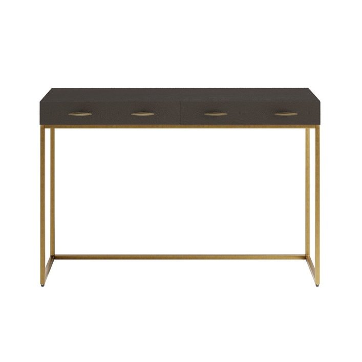 DI Designs Hampton Console | Brown Shagreen - SantoLusso