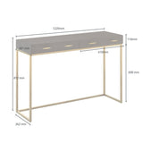 DI Designs Hampton Console | Brown Shagreen - SantoLusso