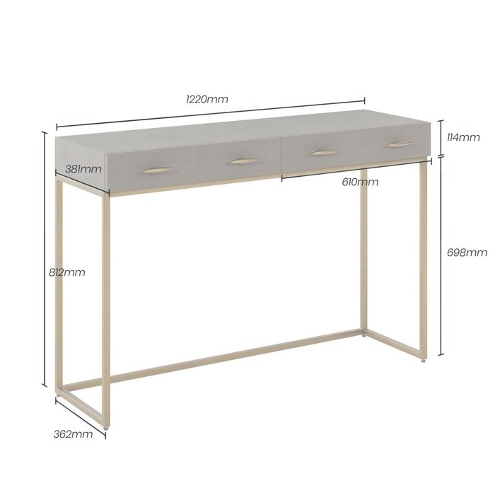 DI Designs Hampton Console | Grey Shagreen - SantoLusso