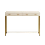 DI Designs Hampton Console | Ivory Shagreen - SantoLusso