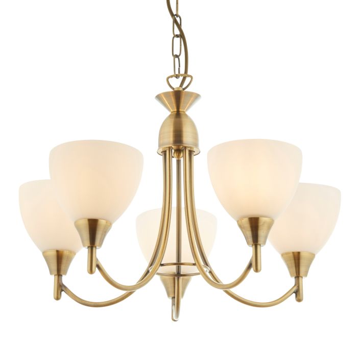 Ghedi Aequi 5 Pendant Light Antique Brass — SantoLusso®