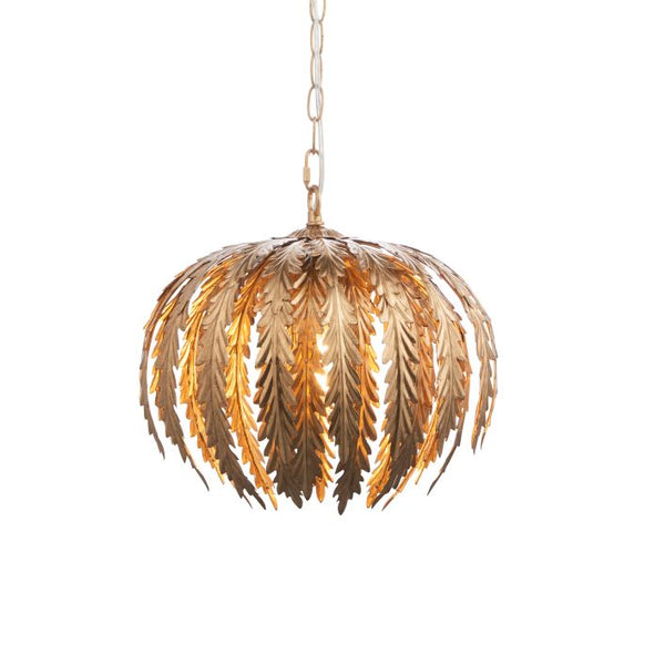 Ghedi Albinia 1 Pendant Light Gold Leaf — SantoLusso®