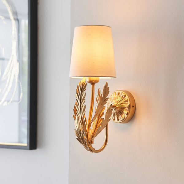 Ghedi Albinia 1 Wall Light Gold Leaf — SantoLusso®