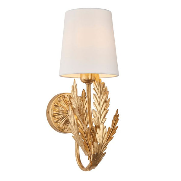 Ghedi Albinia 1 Wall Light Gold Leaf — SantoLusso®