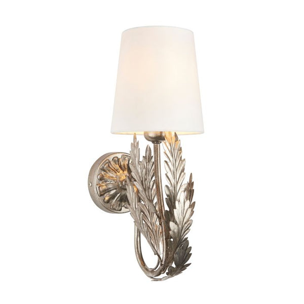 Ghedi Albinia 1 Wall Light Silver Leaf — SantoLusso®