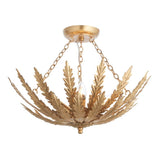 Ghedi Albinia 3 Ceiling Light Gold Leaf — SantoLusso®