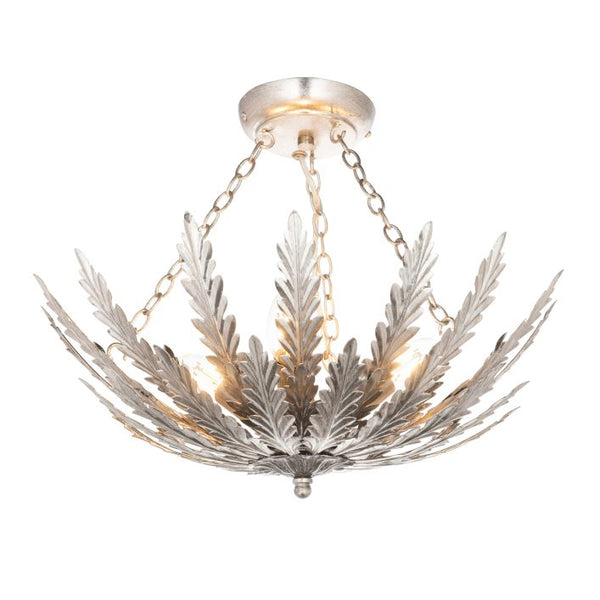 Ghedi Albinia 3 Ceiling Light Silver Leaf — SantoLusso®