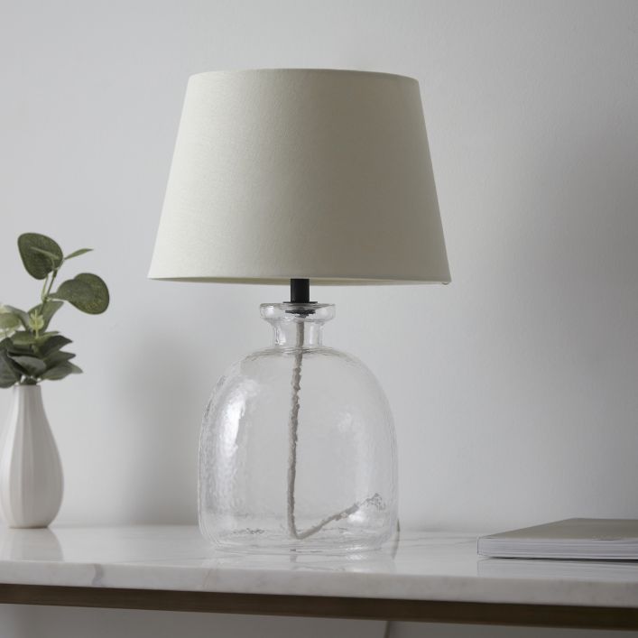 Ghedi Aldro Table Lamp Clear / Ivory — SantoLusso®