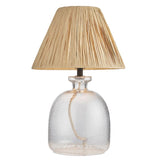 Ghedi Aldro Table Lamp Clear / Natural Raffia — SantoLusso®