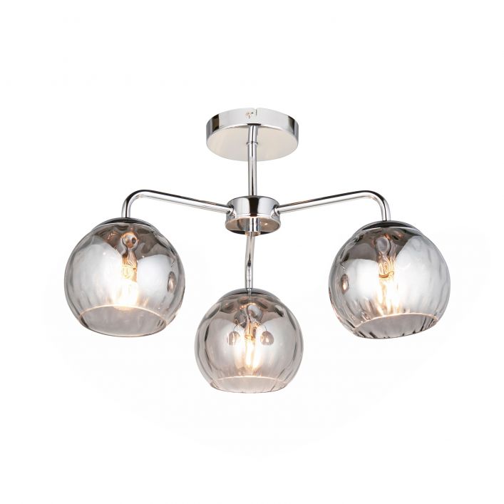 Ghedi Alessia 3 Ceiling Light Chrome — SantoLusso®