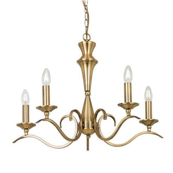 Ghedi Anna 5 Pendant Light Antique Brass — SantoLusso®