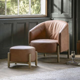 Ghedi Annatto Armchair Vintage Brown Leather — SantoLusso®