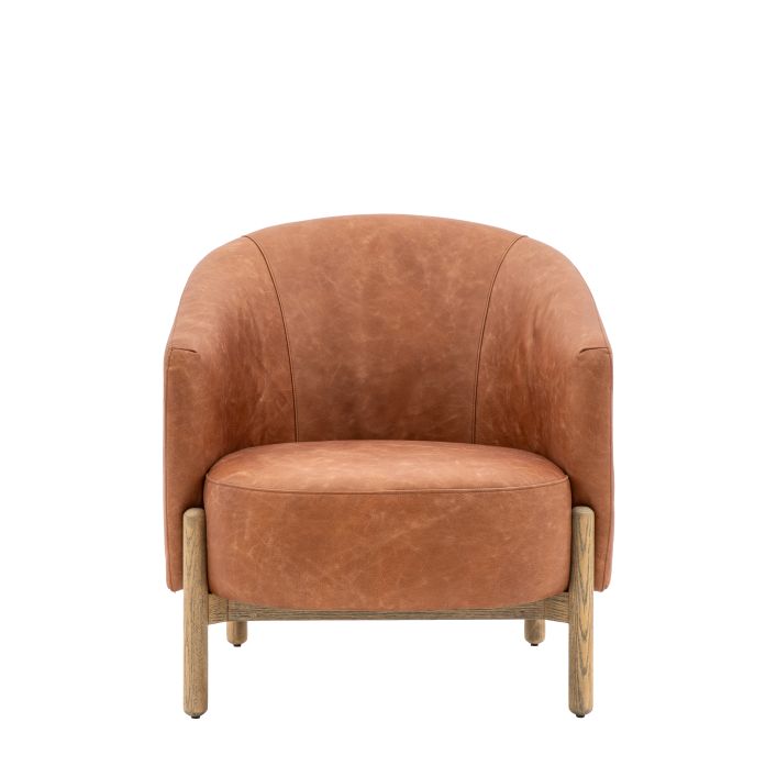 Ghedi Annatto Armchair Vintage Brown Leather — SantoLusso®