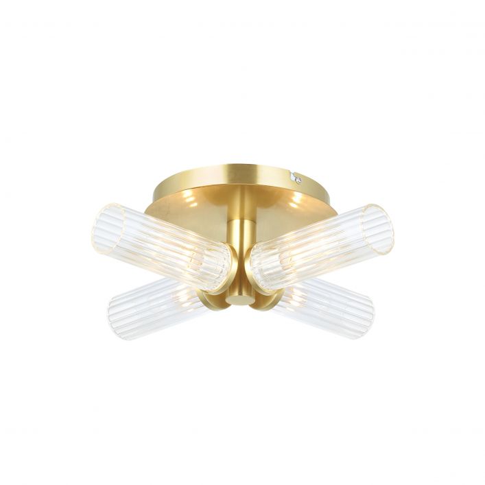 Ghedi Ballo Bathroom 4 Ceiling Light Brass — SantoLusso®