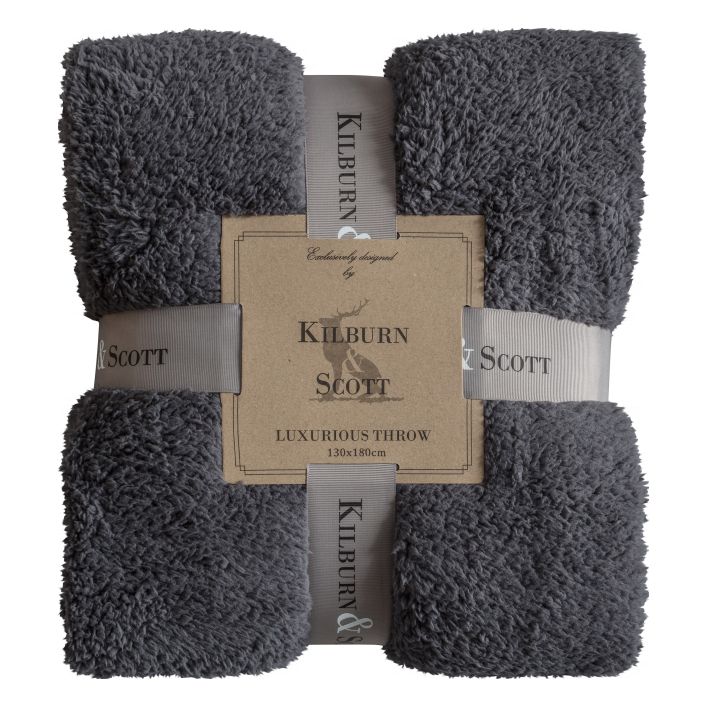 Ghedi Barosa Fleece Throw Charcoal — SantoLusso®