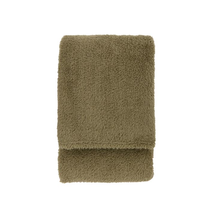 Ghedi Barosa Fleece Throw Olive — SantoLusso®