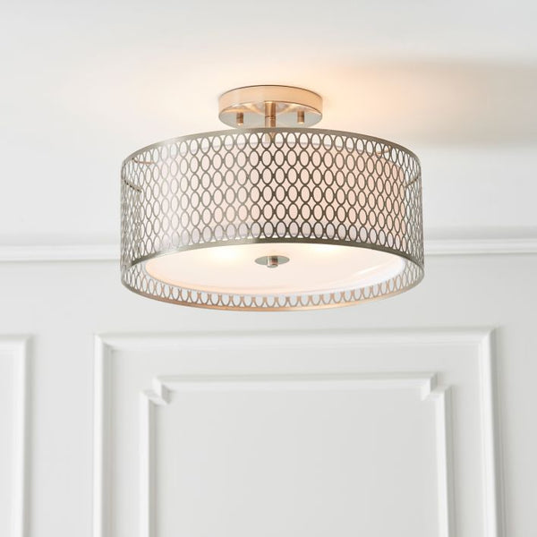 Ghedi Bryony Ceiling Lamp Satin Nickel — SantoLusso®