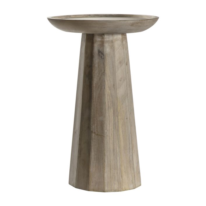 Ghedi Caius Side Table White Wash — SantoLusso®