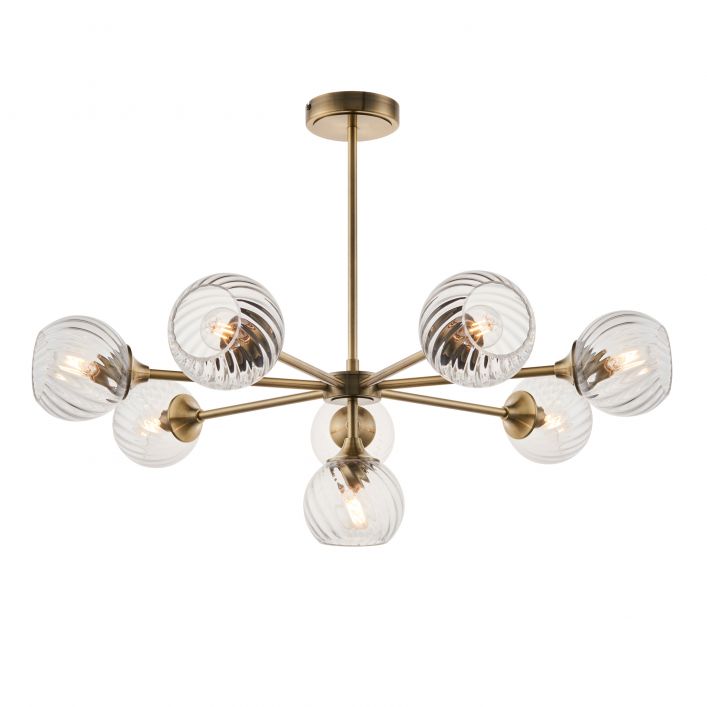 Ghedi Callie 8 Pendant Light Antique Brass — SantoLusso®