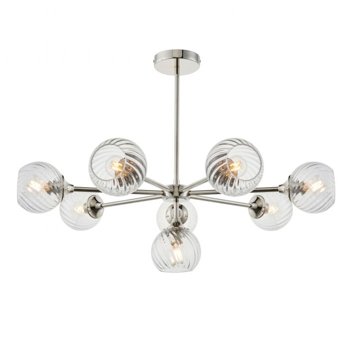 Ghedi Callie 8 Pendant Light Bright Nickel — SantoLusso®