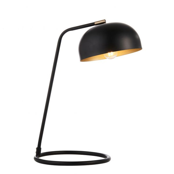 Ghedi Chiarro 1 Table Lamp Matt Black & Antique Brass — SantoLusso®