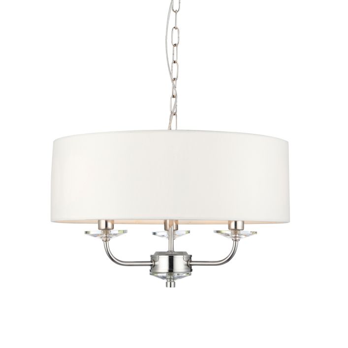 Ghedi Columbano 3 Pendant Light Bright Nickel — SantoLusso®