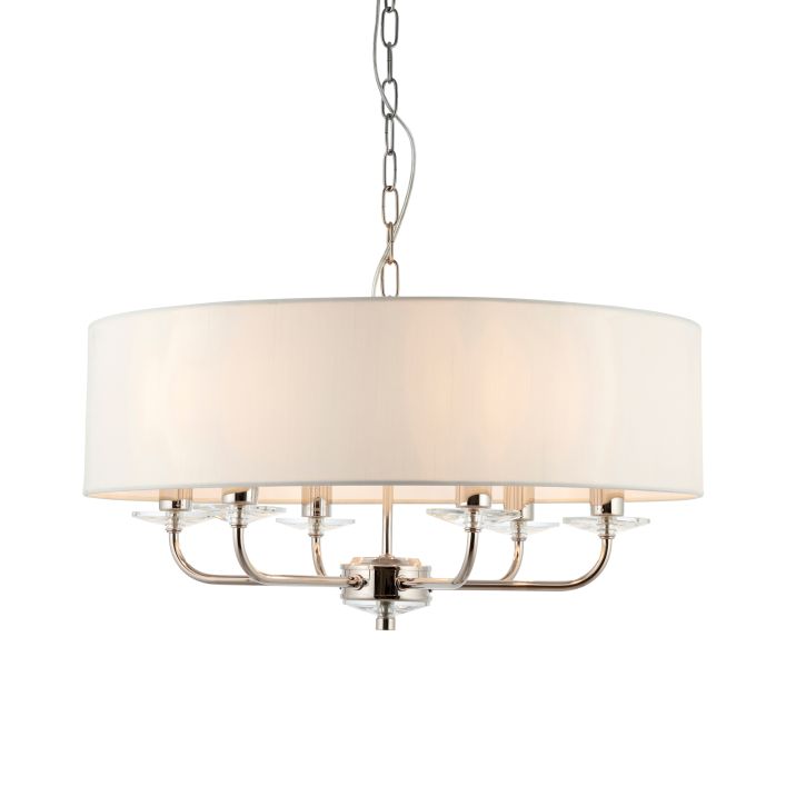 Ghedi Columbano 6 Pendant Light Bright Nickel — SantoLusso®