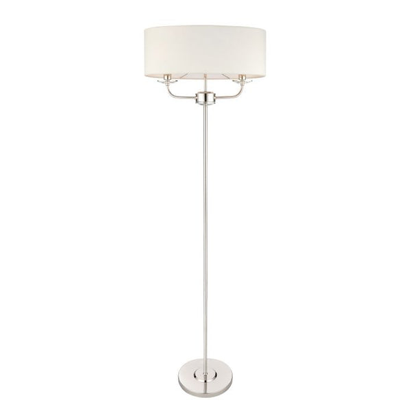 Ghedi Columbano Floor Lamp Bright Nickel — SantoLusso®