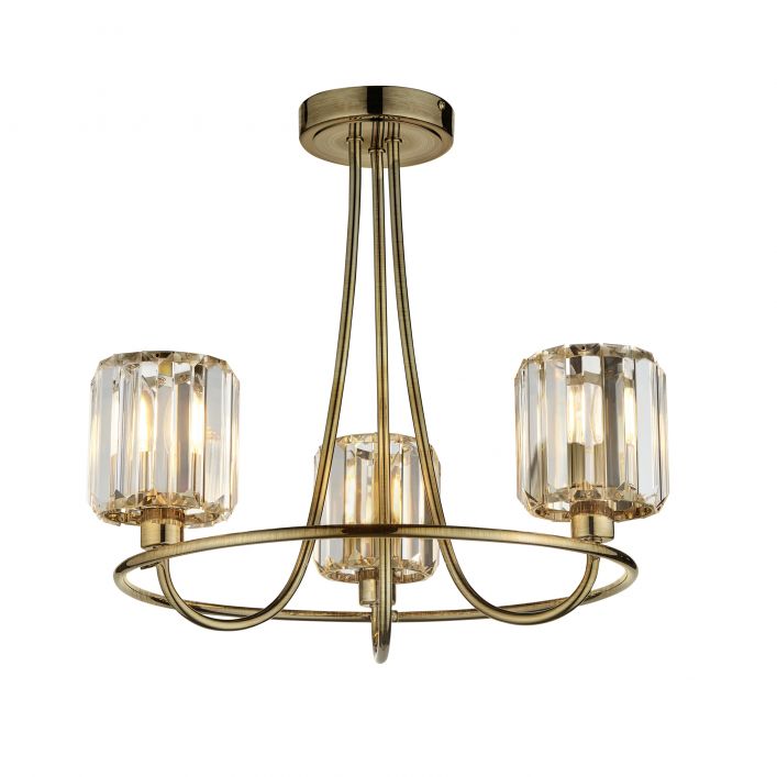 Ghedi Damari 3 Ceiling Light Antique Brass — SantoLusso®