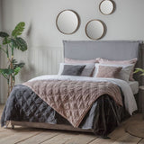 Ghedi Dasa Quilted Diamond Bedspread Blush — SantoLusso®