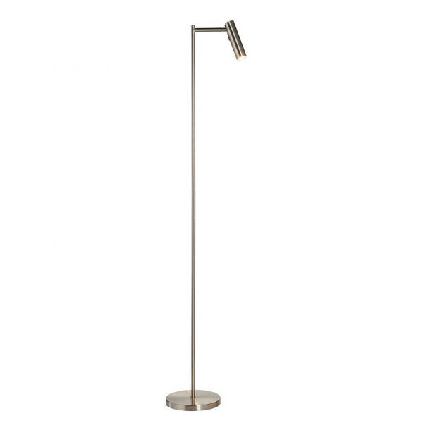 Ghedi Dedito Reader 1 Floor Lamp Satin Nickel — SantoLusso®