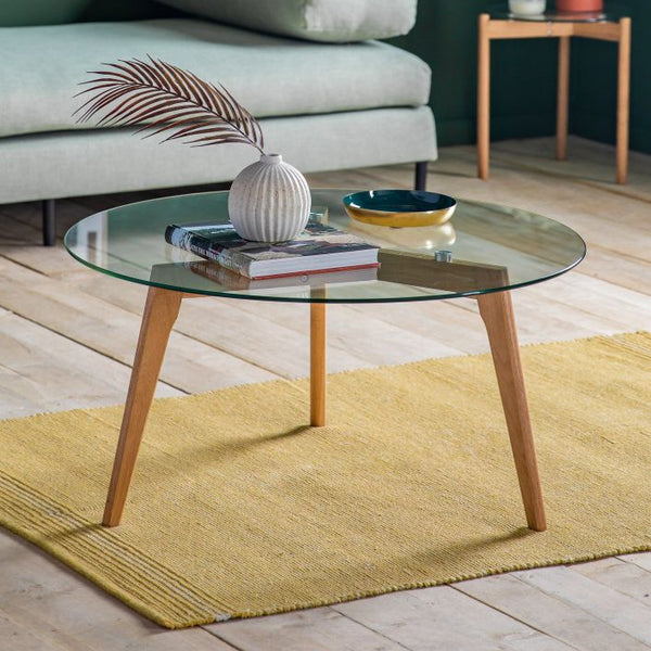 Ghedi Ebarallo Round Coffee Table Oak — SantoLusso®