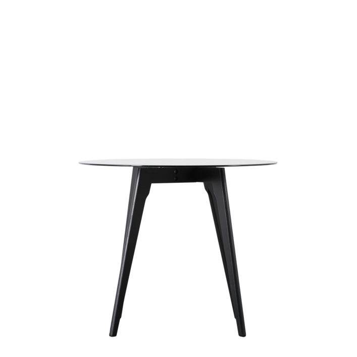 Ghedi Ebarallo Round Dining Table Black — SantoLusso®