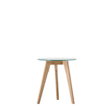 Ghedi Ebarallo Round Side Table Oak — SantoLusso®