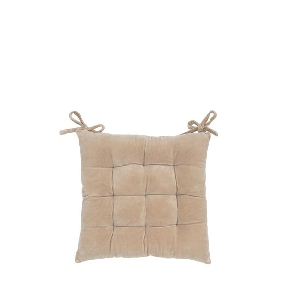 Ghedi Eraccia Cotton Velvet Seatpad Natural — SantoLusso®