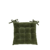 Ghedi Eraccia Cotton Velvet Seatpad Olive — SantoLusso®